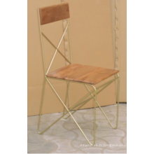 Chaise à manger industrielle en bois mango Wood Cross Back